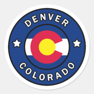 Denver Colorado Classic Round Sticker