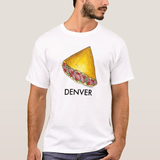 Denver Colorado CO Egg Omelet Omelette Breakfast T-Shirt (Front)