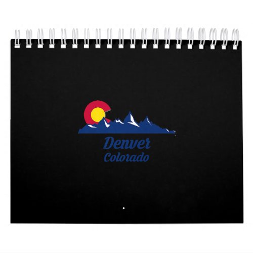 Denver Colorado CO Flag 2021 Road Trip Ski Hiking Calendar