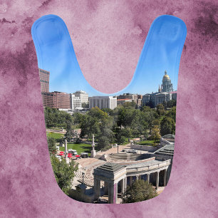 Denver Colorado Downtown Landscape Photo Baby Bib