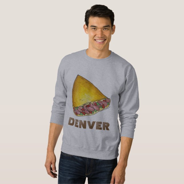 Denver Colorado Egg Omelet Omelette Sweatshirt (Front Full)