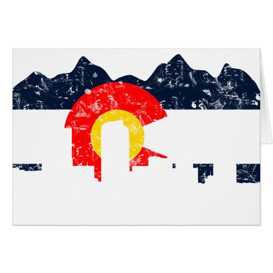 Denver Colorado Flag Card
