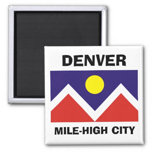 Denver Colorado Flag Magnet