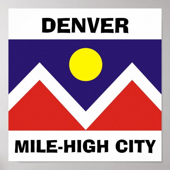 Denver, Colorado Flag Poster (Front)