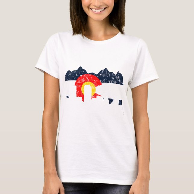 Denver Colorado Flag T-Shirt (Front)