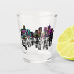 Denver, Colorado in graffiti  Shot Glass