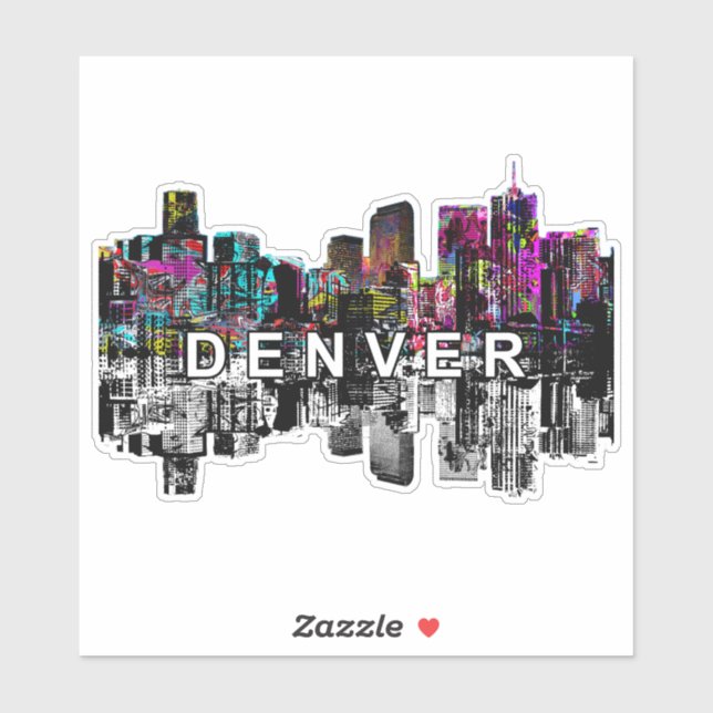 Denver, Colorado in graffiti Sticker (Sheet)