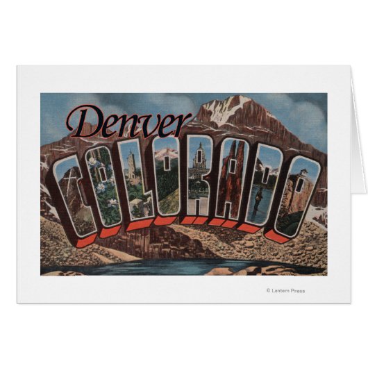 Denver, Colorado - Large Letter Scenes Cards (Front Horizontal)