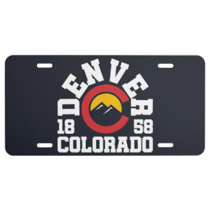 Denver,Colorado License Plate