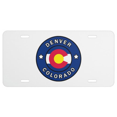 Denver Colorado License Plate