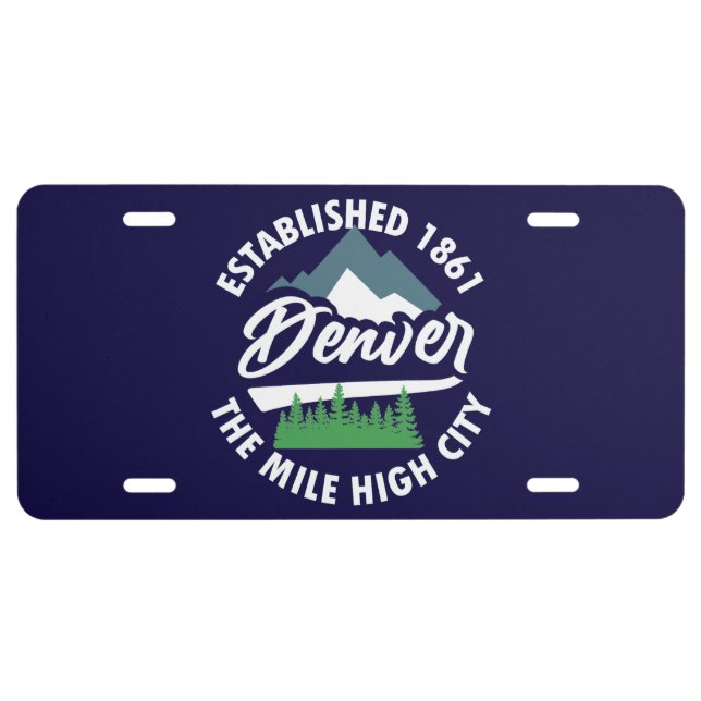 Denver,Colorado License Plate (Front)