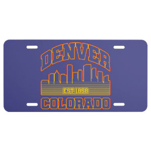 Denver,Colorado License Plate