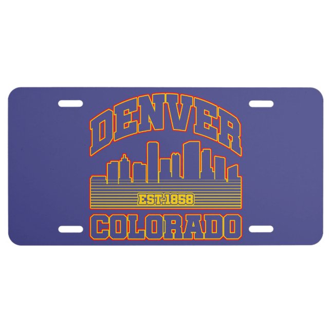 Denver,Colorado License Plate (Front)