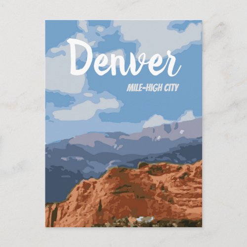 Denver  Colorado Mile_High City Postcard