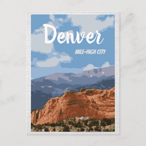 Denver  Colorado Mile_High City Postcard