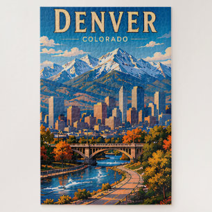 🌄 Denver Colorado Mountain City Collection Jigsaw Puzzle