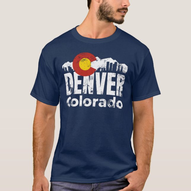 Denver Colorado Mountains T-Shirt (Front)