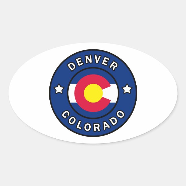 Denver Colorado Oval Sticker (Front)