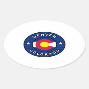 Denver Colorado Oval Sticker