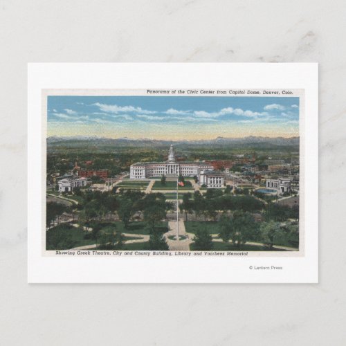 Denver Colorado _ Panorama of Civic Postcard