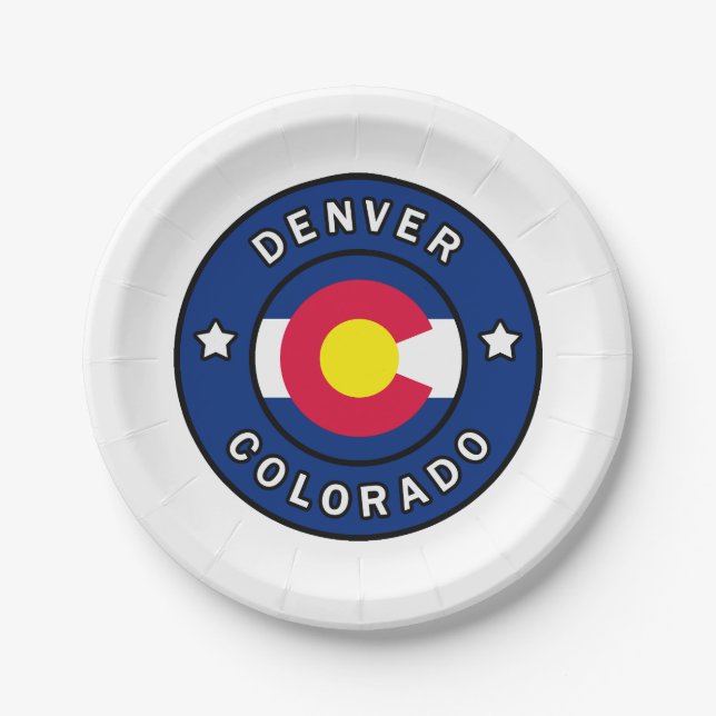 Denver Colorado Paper Plates (Front)