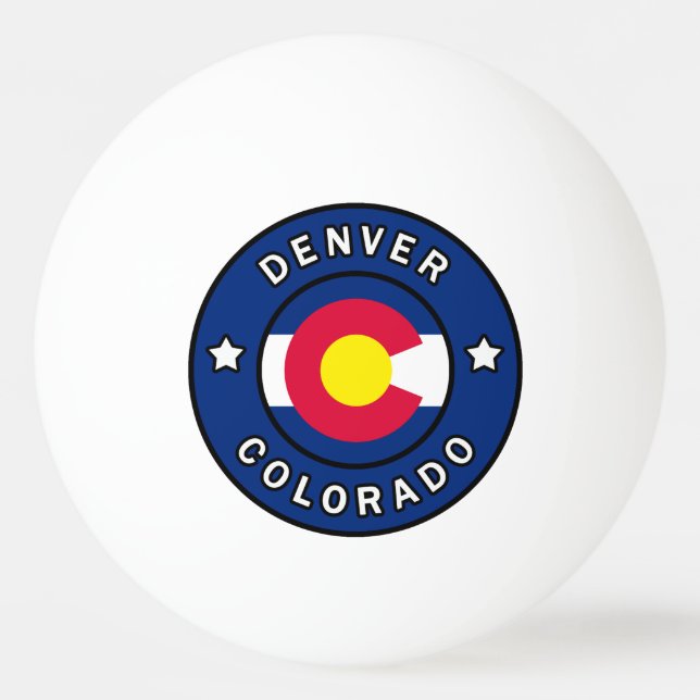 Denver Colorado Ping Pong Ball (Front)