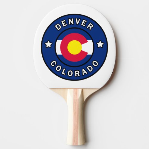 Denver Colorado Ping Pong Paddle