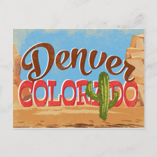 Denver Colorado Postcard Cartoon Desert Vintage