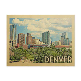 Denver Colorado Postcard Vintage Travel