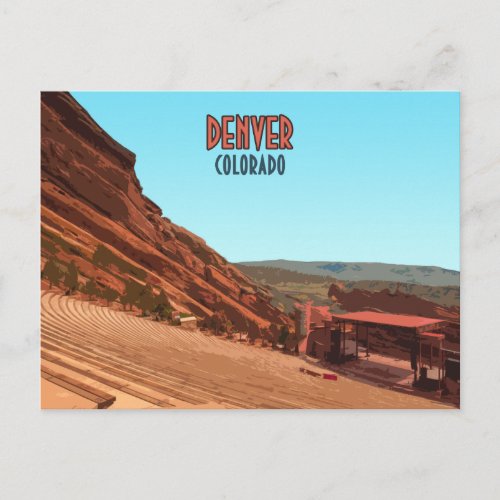 Denver Colorado Red Rocks Vintage Postcard