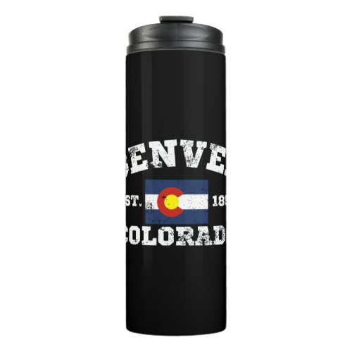 Denver Colorado Retro Vintage Thermal Tumbler