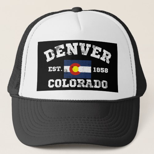 Denver Colorado Retro Vintage Trucker Hat