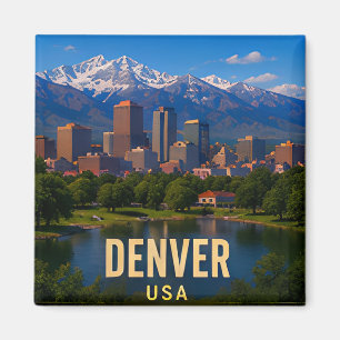 Denver Colorado Rocky Mountain travel gift Magnet