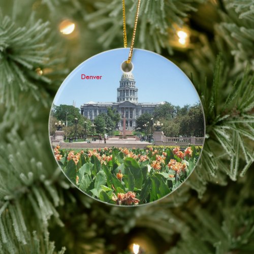 Denver Colorado Scenic Christmas Ornament