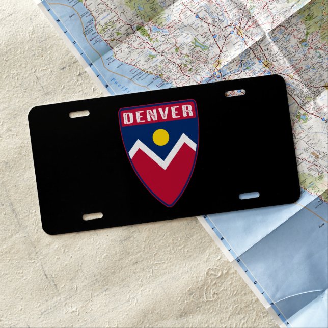 Denver Colorado Shield License Plate (In Situ)