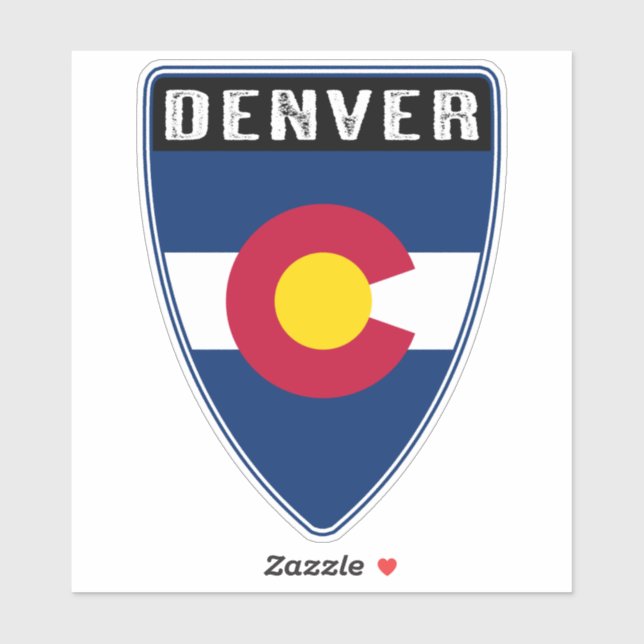 Denver Colorado Shield Sticker (Sheet)