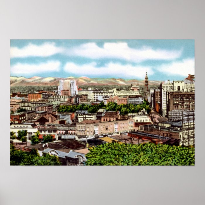 Denver Colorado Skyline 1920 Print