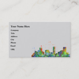 DENVER, COLORADO SKYLINE BUSINESS CARD