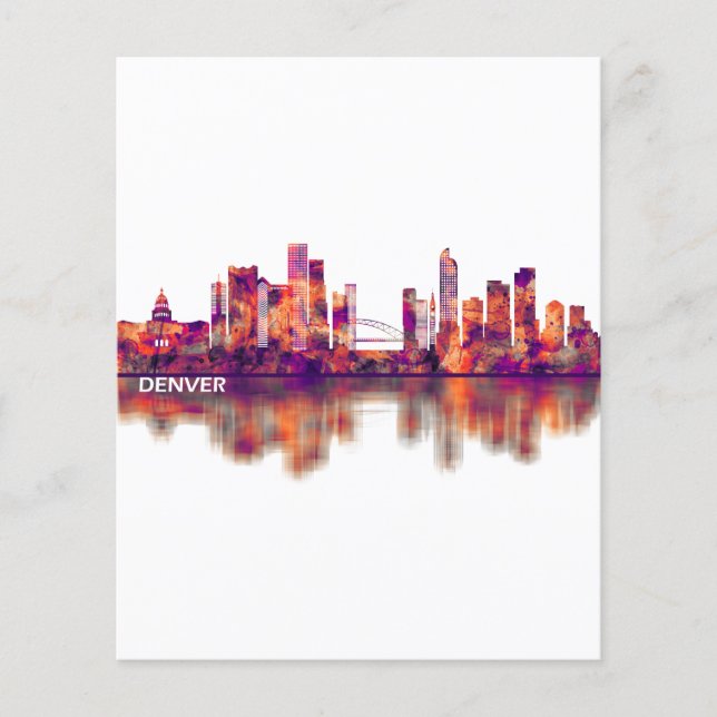 Denver Colorado Skyline Flyer (Front)