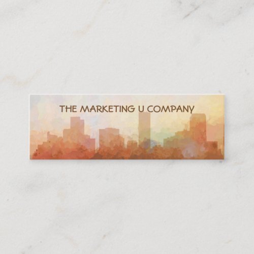 Denver Colorado Skyline IN CLOUDS Mini Business Card