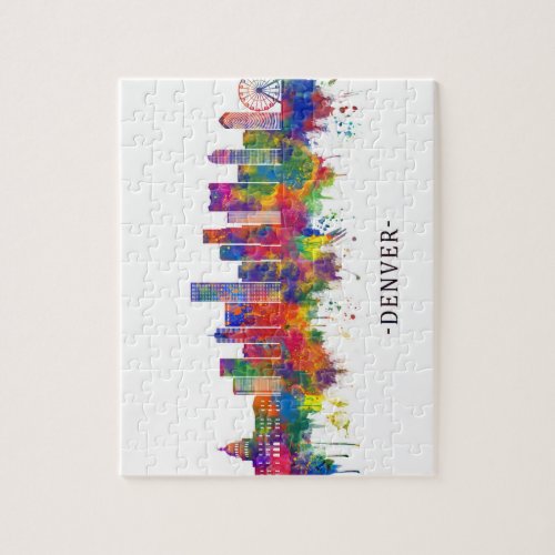 Denver Colorado Skyline Jigsaw Puzzle