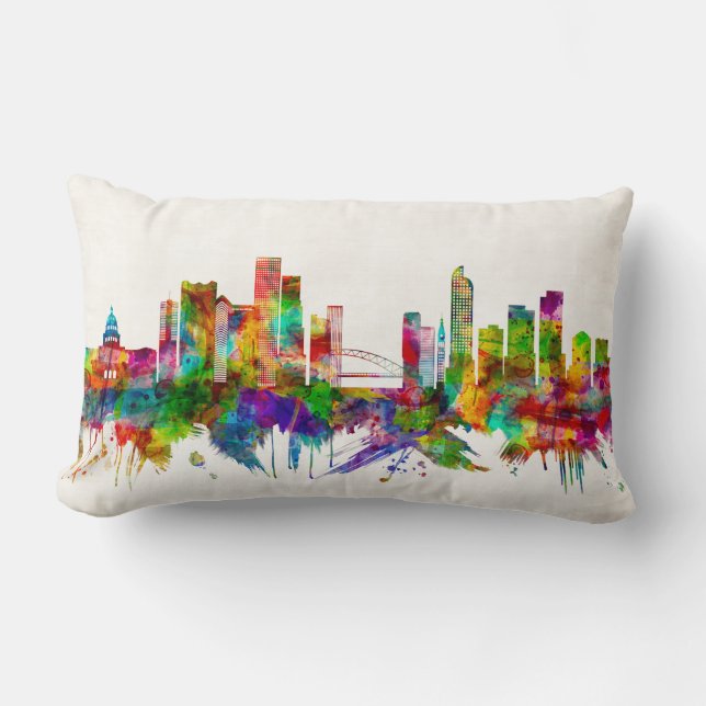 Denver Colorado Skyline Lumbar Pillow (Front)