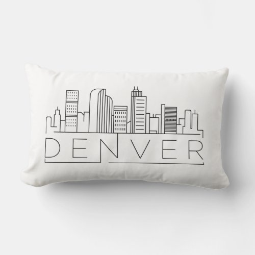 Denver Colorado Skyline Lumbar Pillow