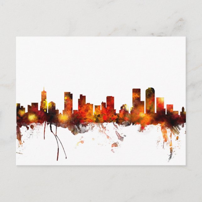 Denver Colorado Skyline Postcard (Front)