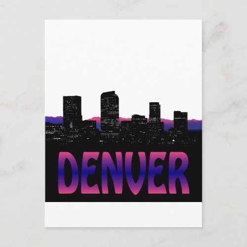 Denver Colorado Skyline Postcard