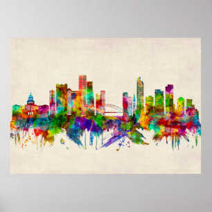 Denver Colorado Skyline Poster