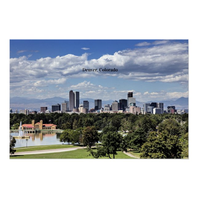 Denver, Colorado Skyline Poster (Front)