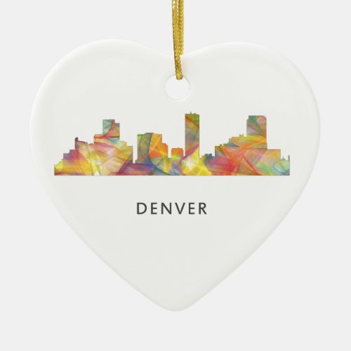 DENVER COLORADO SKYLINE WB1 _ CERAMIC ORNAMENT