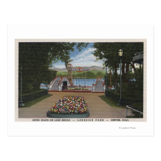 Denver, Colorado - Speed Boats on Lake Rhoda Postcard