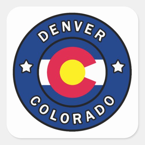 Denver Colorado Square Sticker